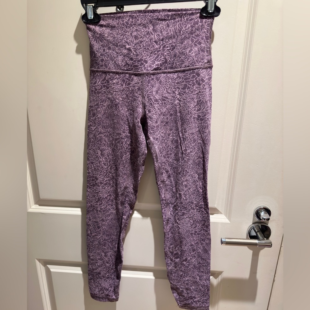 Purple Floral Lululemon Leggings